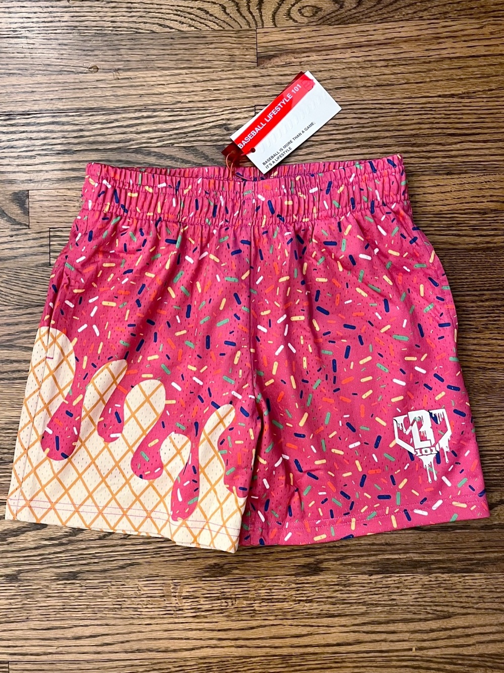 Baseball Lifestyle 101 Boys Ice Cream Print Elastic Waist Shorts